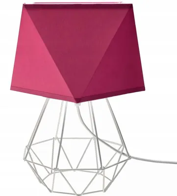 Image de Lampe de chevet Ledigo Diament LOFT abat-jour rose