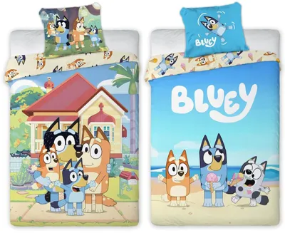Produktbild von Bluey - 2 x Wende-Bettwäsche-Set im Doppelpack, 135x200 & 80x80