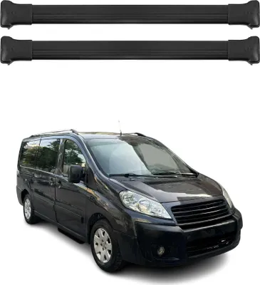 Obrázok produktu pre Priečne strešné nosiče pre Fiat Scudo 2010–2016, hliník, čierna farba
