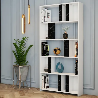 Obrázok produktu pre Skye Decor, Regál - Limba (biela + ?ierna)