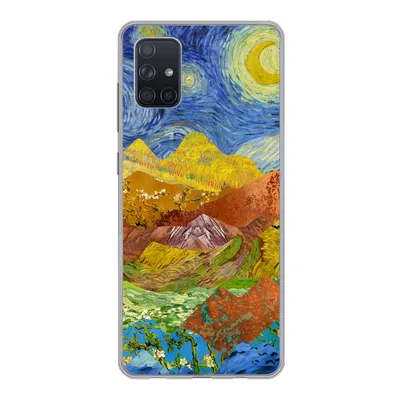 Produktbild von MuchoWow® Handyhülle Schutzhülle Hülle für Samsung Galaxy A71 Alte Meister - Collage - Van Gogh Silikon Softcase Handy Hülle - Kartenbesitzer