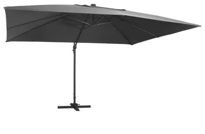 Image de Vidaxl - Parasol à courte durée de vie avec LED et aluminium 400 x 300 cm Anthrazit