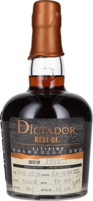 Produktbild von Dictador BEST OF 1979 ALTISIMO Colombian Rum Limited Release 46% Vol. 0,7l