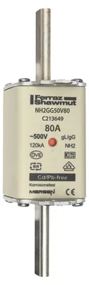 Produktbild von Mersen 1B259.000000 NH2 80A gG C213649C 500V NH-Sicherung sfü spannungsführend