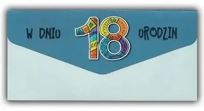 Zdjęcie produktu dla Karnet-koperta Urodziny 18 - Trend