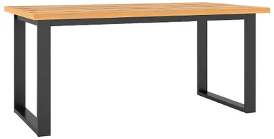 Produktbild von Esstisch Halle Küchentisch 170-220x90cm wotan eiche schwarz ausziehbar