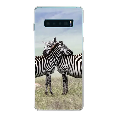 Produktbild von MuchoWow® Handyhülle Schutzhülle Hülle für Samsung Galaxy S10 Plus Zebras - Gras - Schwarz - Weiß Silikon Softcase Handy Hülle - Schutzhülle