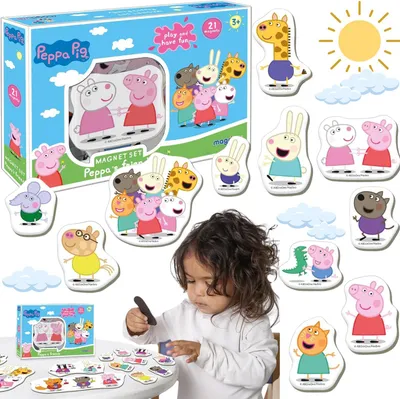 Zdjęcie produktu dla Zestaw Magnesów Świnka Peppa Przyjaciele Peppa Pig Układanka Kolorowa Me5031-02