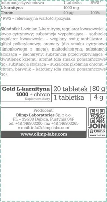 Obrázek produktu pro OLIMP Calcium s citronovou pchut 20 tablet