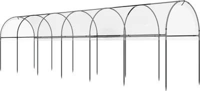 Image de Outsunny Serre de jardin, serre à tomates, bâche renforcée, châssis en acier, pour légumes plantes fleurs, pour extérieur, 600 x 123 x 171 cm, transparent