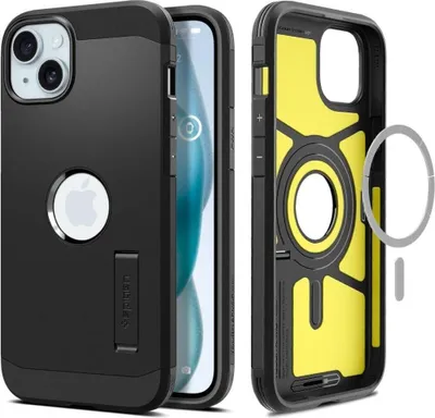 Produktbild von Spigen Tough Armor Magfit Case Kompatibel mit iPhone 15 - Schwarz