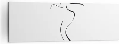 Produktbild von Bild auf Leinwand - Leinwandbild - Einteilig - Minimalismus Frau Hut - 160x50cm - Wand Bild - Wanddeko - Wandbilder - Leinwanddruck - Bilder - Wanddekoration - Leinwand bilder - AB160x50-4908