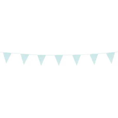 Produktbild von Wimpelkette Glitter hell-blau 6m
