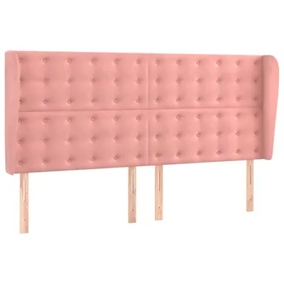 Produktbild von vidaXL Kopfteil mit Ohren Rosa 163x23x118/128 cm Samt