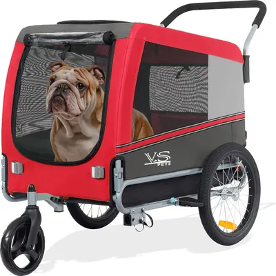Produktbild von Tiggo VS Pet Large Hundefahrradanhänger + Jogger 2 in 1 Hundeanhänger Hundetransporter Fahrradanhänger