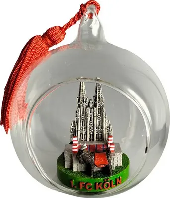 Obrázok produktu pre 1. Vianočná ozdoba na stromček FC Köln "Glass 3D"