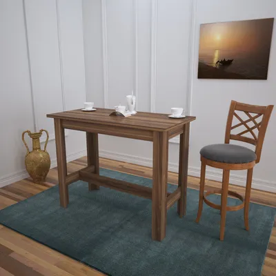 Produktbild von Skye Decor, Barra - Walnut, Esstisch, Nussbaum, 100 % MELAMINBESCHICHTETE SPANPLATTEN, 120 x 60 x 93 cm
