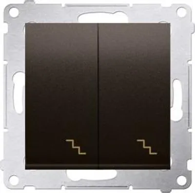 Imagen del producto de Contacte Simon DW6/2L.01/46, plástico, bronce, IP20, IP44, 250 V, 10 A, 75 mm