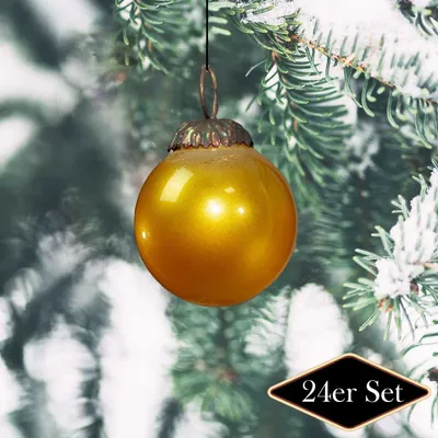 Produktbild von Christbaumschmuck aus Glas, Gold, klein, Christbaum, 24er Set