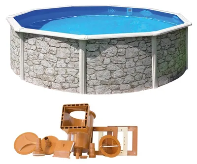 Produktbild von Summer Fun Premium Rundpool-Set Steinoptik 4,60 x 1,20 m