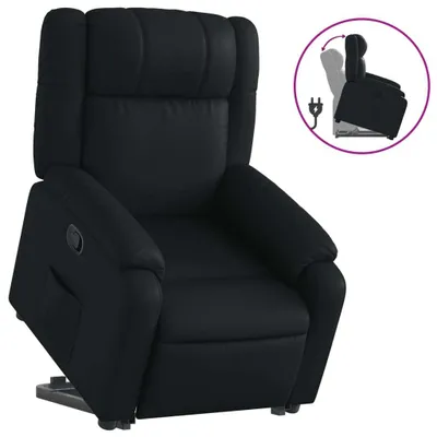Produktbild von vidaXL Relaxsessel mit Aufstehhilfe Schwarz Kunstleder