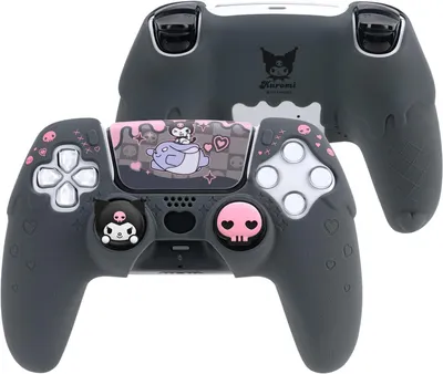 Zdjęcie produktu dla Obudowa ochronna - kompatybilna z PlayStation 5 - zestaw silikonowych nakładek na kontroler - antypoślizgowa