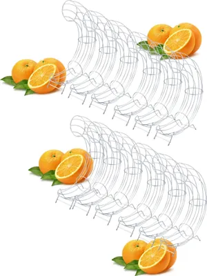 Immagine prodotto di Novaliv 12x pratico dispenser di frutta porta arance 9x44x32cm in acciaio cromato alternativa elegante e robusta alla fruttiera dispenser di arance porta arance porta frutta cesto di frutta