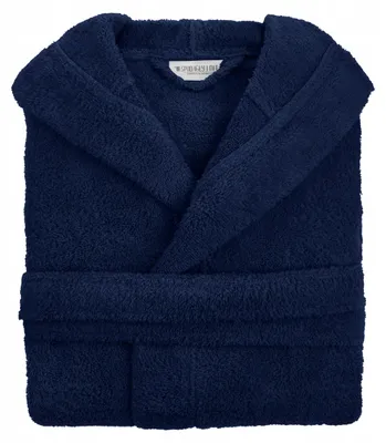 Produktbild von Herren-Baumwollbademantel mit Kapuze Robin L/XL – 450 g/m², marine, 100% Baumwolle