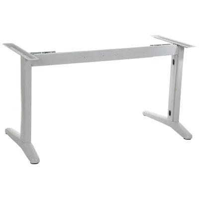 Immagine prodotto di Struttura in metallo per scrivania o tavolo (STL), lunghezza regolabile, gambe regolabili, altezza 72,5 cm, grigio