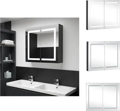 Produktbild von vidaXL LED-Spiegelschrank fürs Bad 80x12,2x68 cm - Badezimmerwaschtische