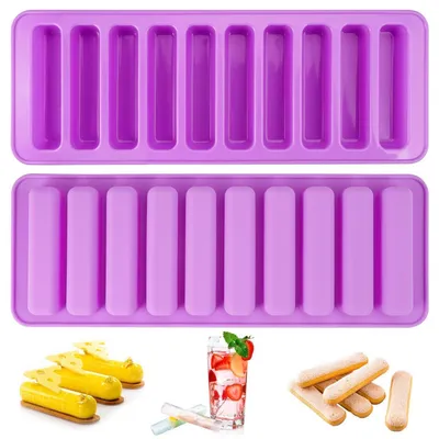 Immagine prodotto di Stampi in silicone per barrette energetiche, 2 pezzi, 20 cavità, rettangolari
