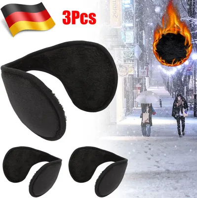 Produktbild von 3X Ohrwärmer Ohrenschützer Ohrenklappen Fleece Winter Ohrwärmer Earmuffs Uni