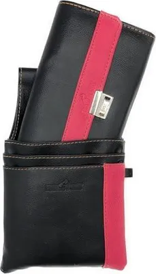 Produktbild von Schwarze Kellnerbörse mit Kette, Holster und Kellnertasche, Kellnerportemonnaie und Taxibörse (Pink, M)