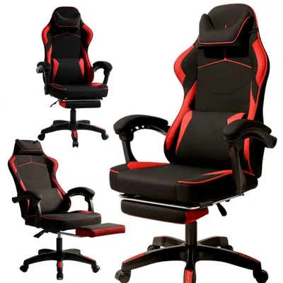 Imagen del producto de Silla de juego VECTOR giratoria con función de masaje y reposapiés, modelo KO48CZE