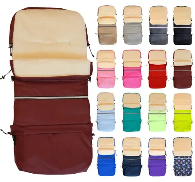 Produktbild von Baby-Joy Fußsack FINN XXL -110cm- Kinderwagen Winterfußsack Thermofußsack Buggy Winter Universal Winterfußsack für Kinderwagen und Buggy - Farbe: 06 Bordeaux