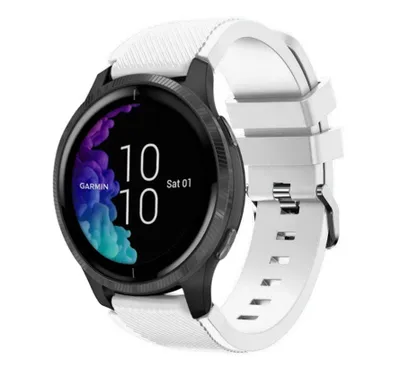 Produktbild von Strap-it Garmin Venu (SQ) Armband Silikon (Weiß)