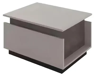 Produktbild von Grauer Designer Couchtisch mit Ablageflächen Arbeitszimmermöbel Holzmöbel