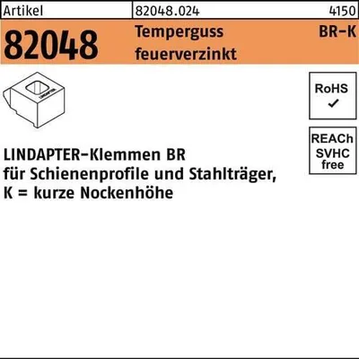 Produktbild von Klemme R 82048 GTW 40 BR 12 / 4,0 Temperguss feuerverzinkt