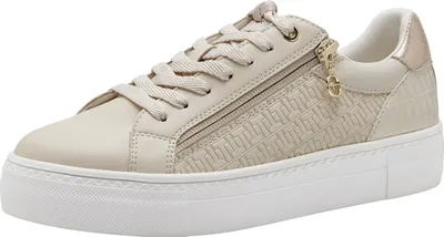 Produktbild von Tamaris Damskie trampki na platformie zip 1-23313-41, Rozmiar:40 EU, Kolor:Beżowy