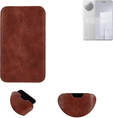 Produktbild von K-S-Trade Schutzhülle Handyhülle kompatibel mit Xiaomi Civi 3 Handytasche Kunstleder Sleeve in braun