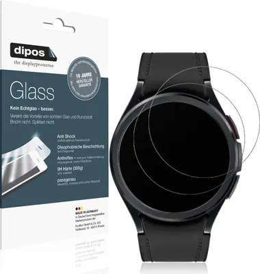 Produktbild von 2x Schutzfolie für Samsung Galaxy Watch 6 Classic (43mm) matt - Anti-Shock 9H Folie dipos Glass Kunststoffglas