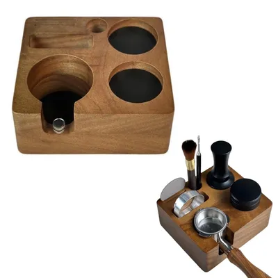 Produktbild von Elzusha – Kaffeestampstation aus Holz für Barista-Zubehör