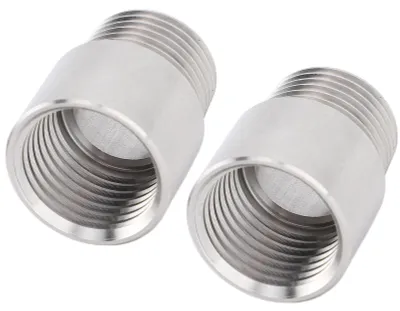 Obrázok produktu pre Sada spojovacích prvkov: 1/2-palcový NPT samec na 1/2-palcový NPT samica – adaptér a spojka z nehrdzavejúcej ocele