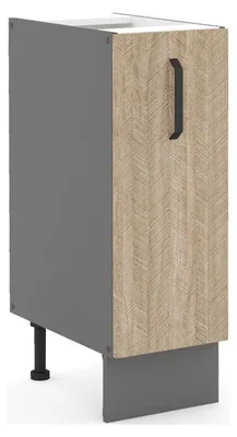 Produktbild von Küche SCANDI Unterschrank 30 cm Fischgrät Schrankauszug Küchenzeile Küchenblock