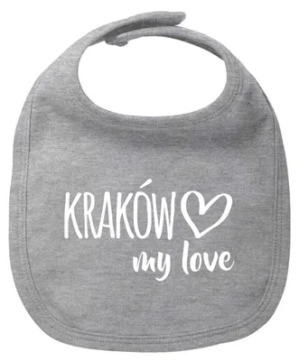 Produktbild von Huuraa Baby Lätzchen Kraków my love Heather Grey Klettverschluss Baumwolle Latz Geschenkidee
