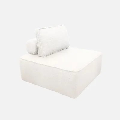 Produktbild von sweeek - Sessel Einsitzer für modulares Bouclé-Sofa - Creme