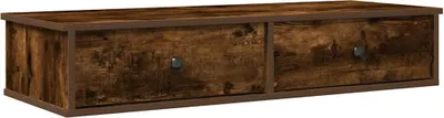 Produktbild von Wandregal mit Schubladen Räuchereiche 100x37,5x19 cm