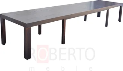 Immagine prodotto di Tavolo in legno estendibile, design moderno, ideale per sala da pranzo o soggiorno. Tavolo in legno massello, modello SFB24