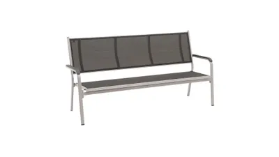 Produktbild von KETTLER Basic Plus 3er Bank, silber/anthrazit, Aluminium/Outdoorgewebe