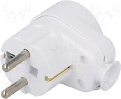 Zdjęcie produktu dla Wtyczka 230 V biała z gniazdem przelotowym WT-16U/G